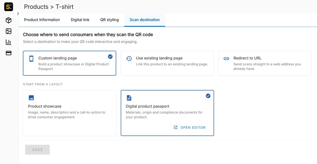 The revamped Scan destination page with landing page and redirect options